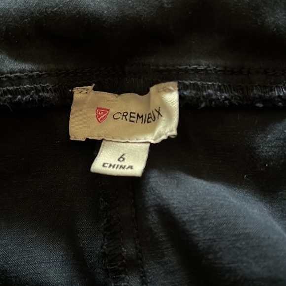 Cremiux paper bag cropped wide leg navy chinos pants Sz 6 - Picture 5 of 5